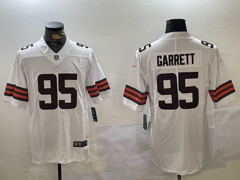 Men Cleveland Browns #95 Garrett White 2024 Nike Vapor Limited NFL Jersey style 1->cleveland browns->NFL Jersey